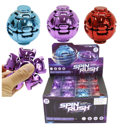 Press to Spin Fidget Spinner HelixCore Rotating Stress Ball Fidget Toy ME364 (24PC)