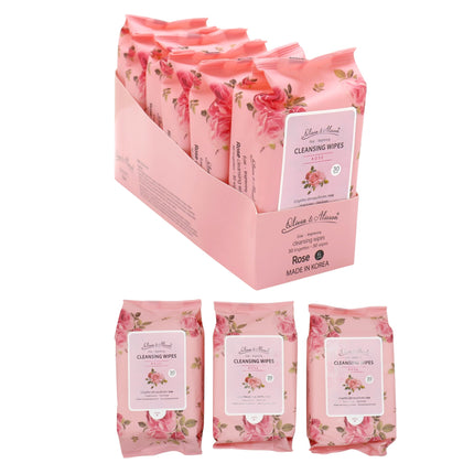 Rose Cleansing Makeup Remover Wipes MIT003 (12PK)