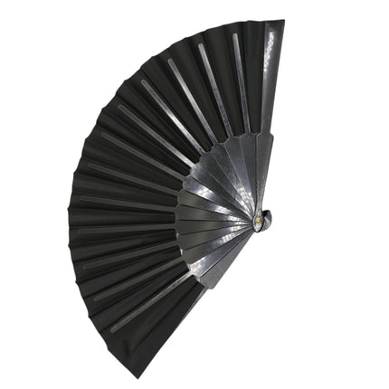Black On Black Frame Hand Held Folding Fan JF6323-20 (12PC)