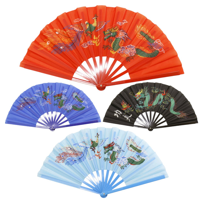 Dragon Large Traditional Perigon Line Dance Folding Fan 0640 (12PC)