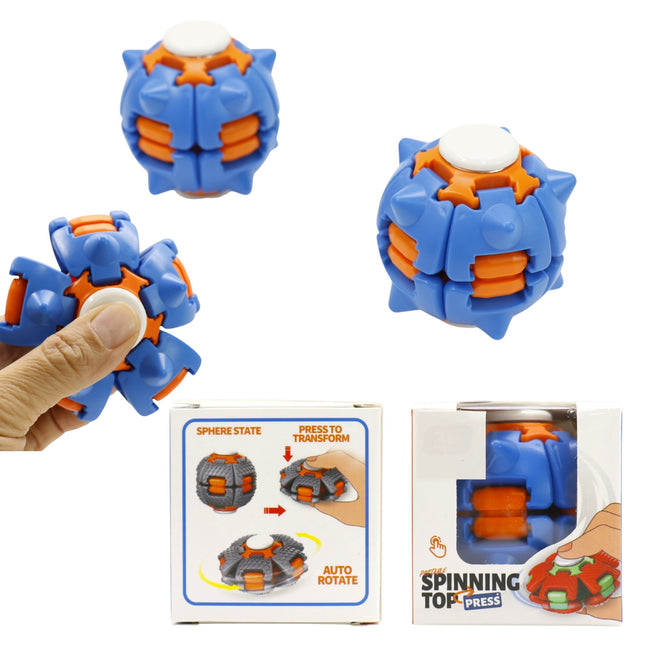 Press to Spin Fidget Spinner HelixCore Rotating Stress Ball Fidget Toy JT6723-4 (12PC)