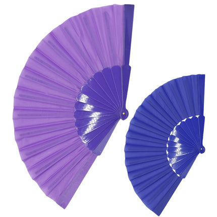 Solid Color Hand Held Folding Fan JF6323-1 (12PC)