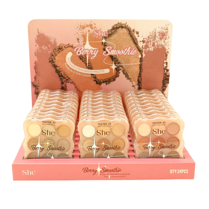 S. He 9 Color Eyeshadow Palette EP1086 (24PK)