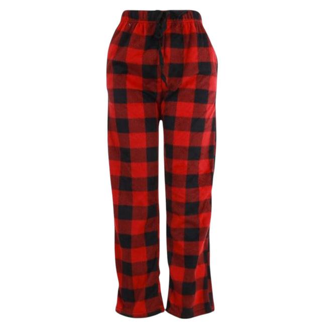 Men's Fleece Checkered Pattern Pajama Pants P3965 (12PC)