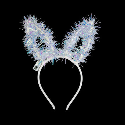 Led Bunny Ear Light up Tinsel Headband JH5828-3 (12PC)