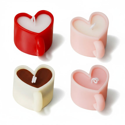 Heart Mug Scented Candle Assorted AC5828-18 (12PC)