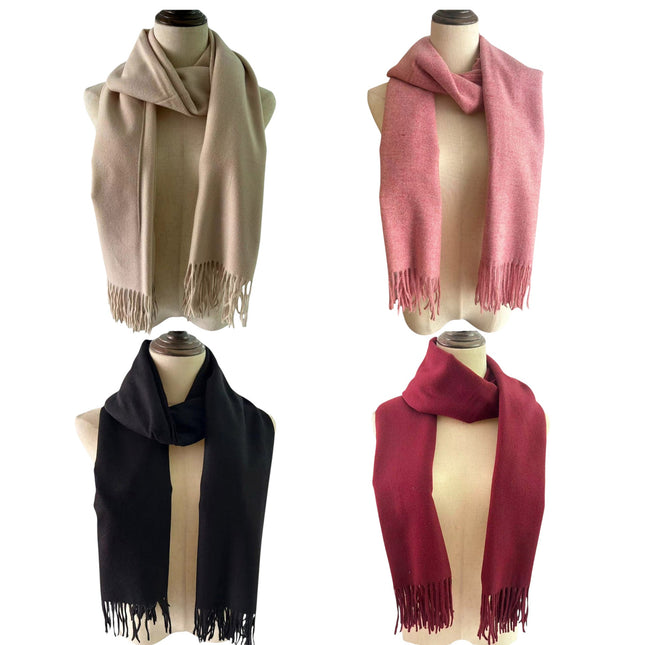 Cashmere Feel Plain Scarves SCF825 (6PC)