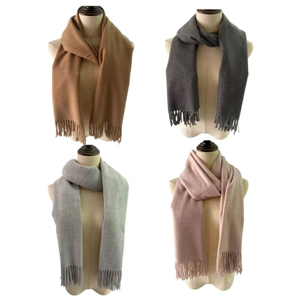 Cashmere Feel Plain Scarves SCF825 (6PC)