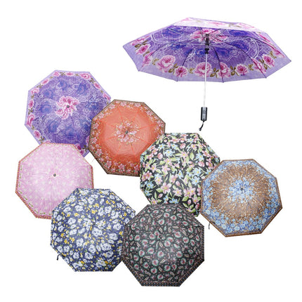 Multicolor Printed 2 Fold Umbrella for Women & Men UM5116 (12pc)