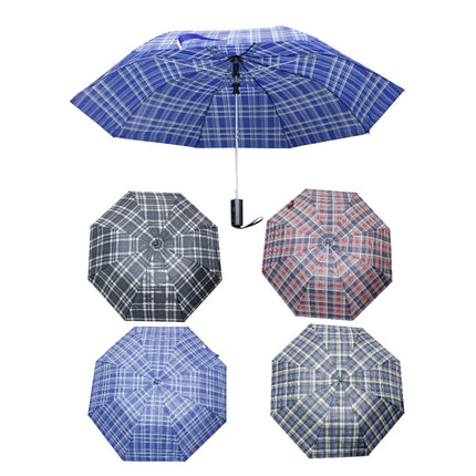Classic Check Pattern 2 Fold Umbrella for Women & Men UM5118 (12pc)