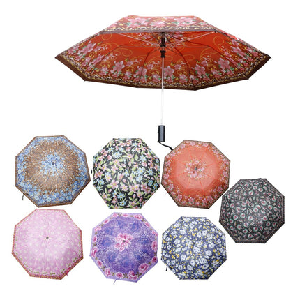 Multicolor Printed 2 Fold Umbrella for Women & Men UM5116 (12pc)