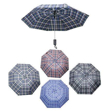 Classic Check Pattern 2 Fold Umbrella for Women & Men UM5118 (12pc)