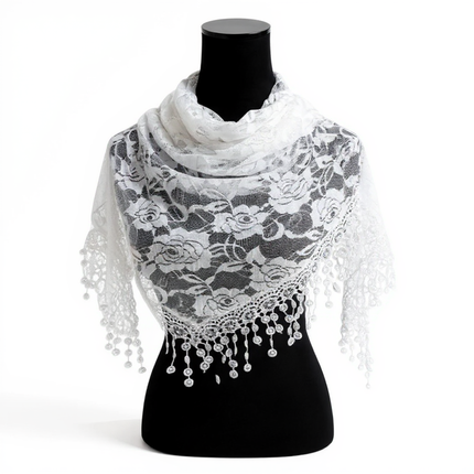Rose Pattern Lace Scarves SS629 (12pcs)