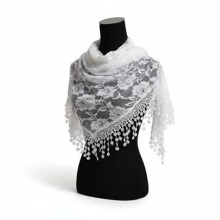 Rose Pattern Lace Scarves SS629 (12pcs)