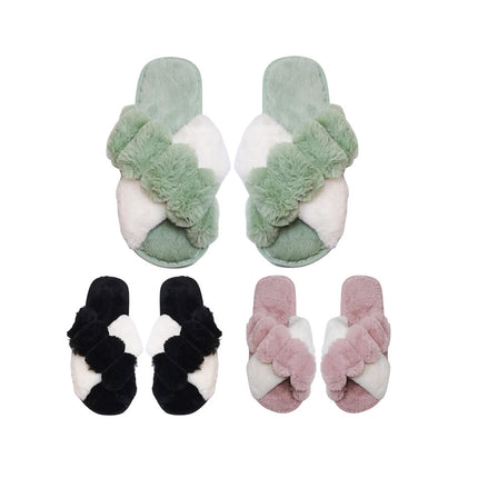 Pom Pom Fluffy Home Slide Slippers SS3429-49 (12PAIR)