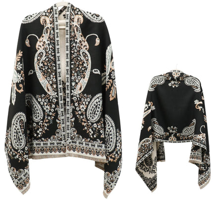 Cashmere Feel Winter Reversible Floral Paisley Scarves SCF5726-52 (12PC)