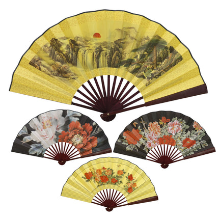 Chinese Vintage Oriental Hand Held Folding Fan FNSZ03 (12PC)
