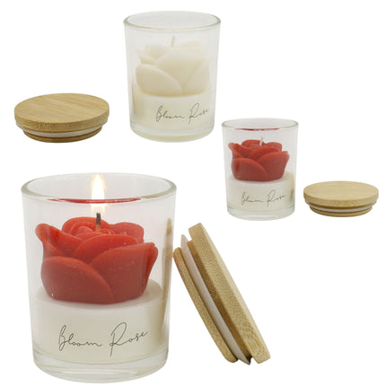 Rose Flower Fragrance Scented Candle SS51016-4 (12pc)