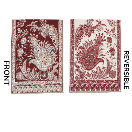 Cashmere Feel Winter Reversible Paisley Scarves SCF5726-51 (12PC)