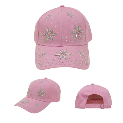Women's Billing  Rhinestone Studded CAP HA6323-35 (12PC)