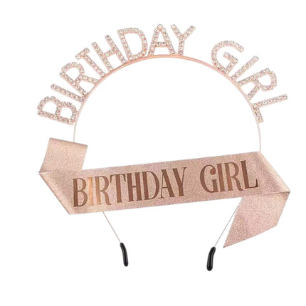 Birthday Girl  Tiara With Sash For Women BG5218-1 (12PC)