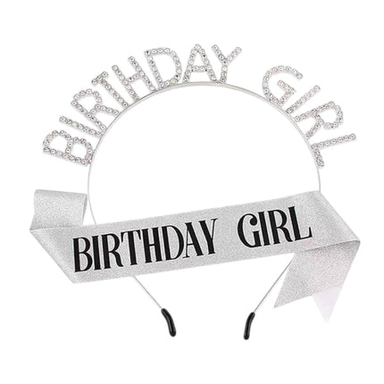 Birthday Girl  Tiara With Sash For Women BG5218-1 (12PC)