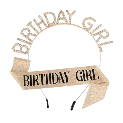 Birthday Girl  Tiara With Sash For Women BG5218-1 (12PC)