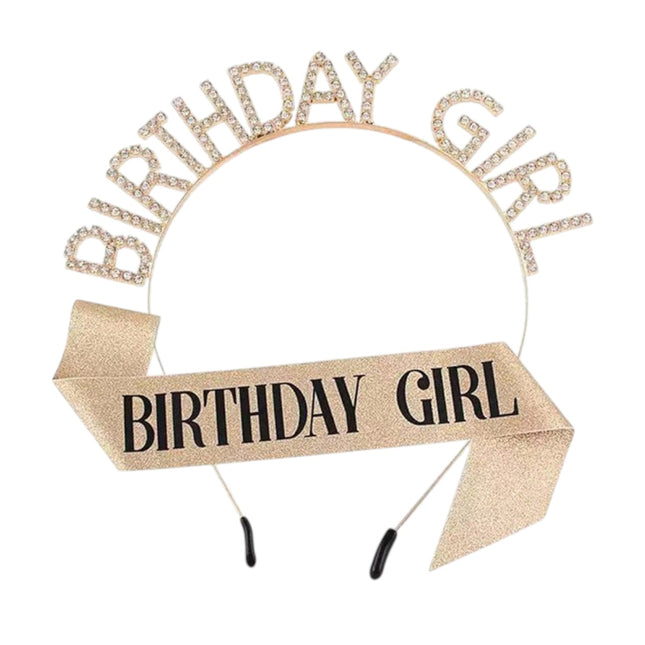 Birthday Girl  Tiara With Sash For Women BG5218-1 (12PC)