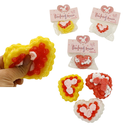 Silicon Heart Cake Squishy Toy JT6518-7 (12PC)