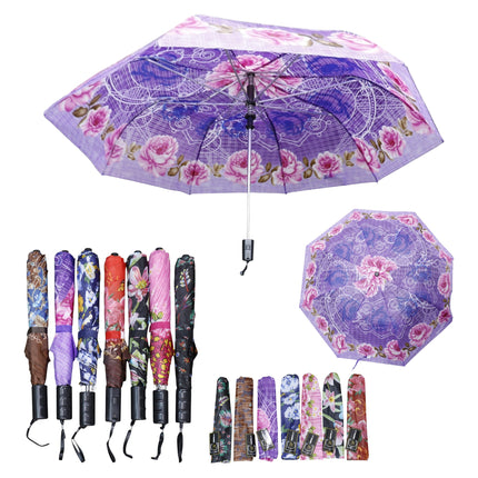 Multicolor Printed 2 Fold Umbrella for Women & Men UM5116 (12pc)