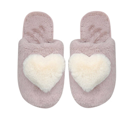 Cute Pom Pom Fluffy Heart Home Slide Slippers SS3429-46 (12PAIR)