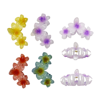 Hawaiian Flower Hair Claw Clip JH5109-6 (12PC)