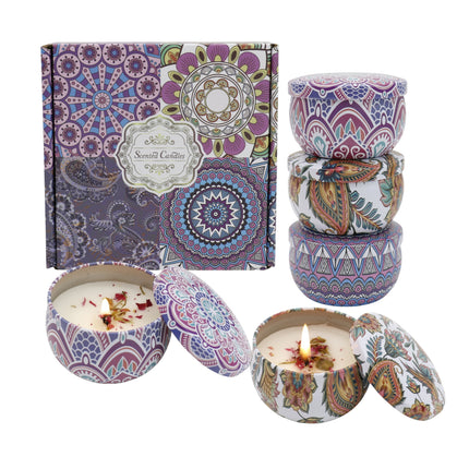 Bohemia 4pcs Fragrance Scented Candle AC5113-2 (12Pack)