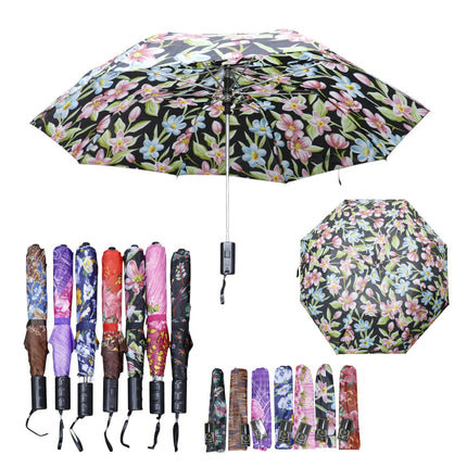 Multicolor Printed 2 Fold Umbrella for Women & Men UM5116 (12pc)