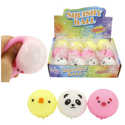 Mini Animal Ball Flour Squishy Toy JT6610-17 (12PC)
