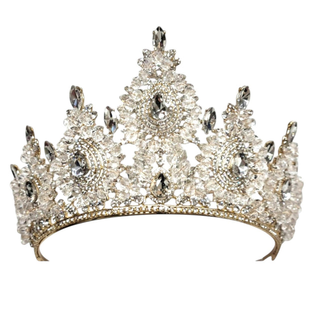 Crystal Tiara Crown HT0978 (2PC)