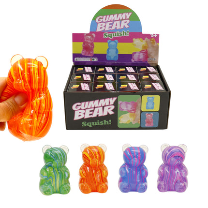 Marbled Gummy Bear Colorful Squishy JT6528-13 (12PC)