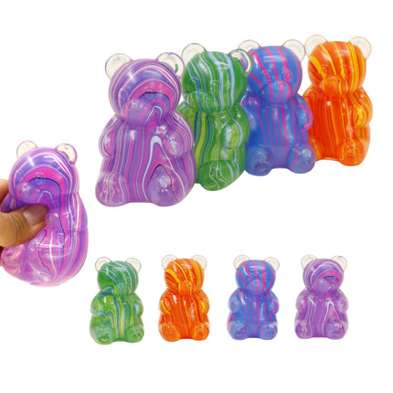 Marbled Gummy Bear Colorful Squishy JT6528-13 (12PC)