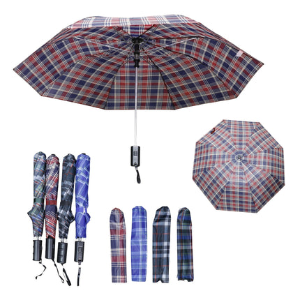 Classic Check Pattern 2 Fold Umbrella for Women & Men UM5118 (12pc)