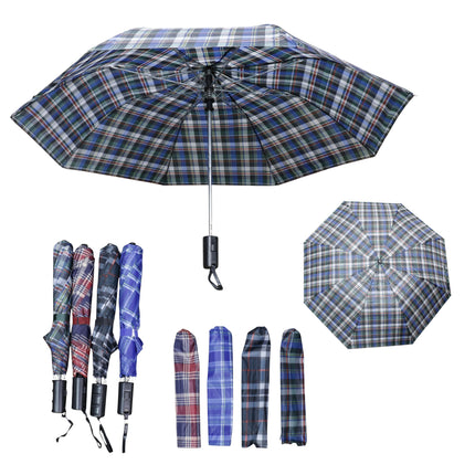 Classic Check Pattern 2 Fold Umbrella for Women & Men UM5118 (12pc)