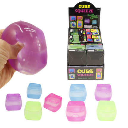 Clear Colors Cube Maltose Putty Filled Squishy TY6422-22 (12PC)