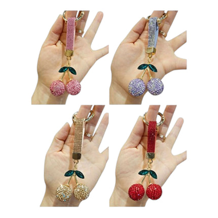 Cherry Rhinestone Keychain and Bag Charm JK6228-3 (12)