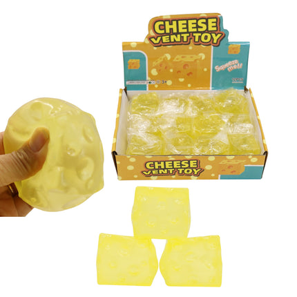 Cube Cheese Vent Squishy Toy TR6520-1 (12PC)