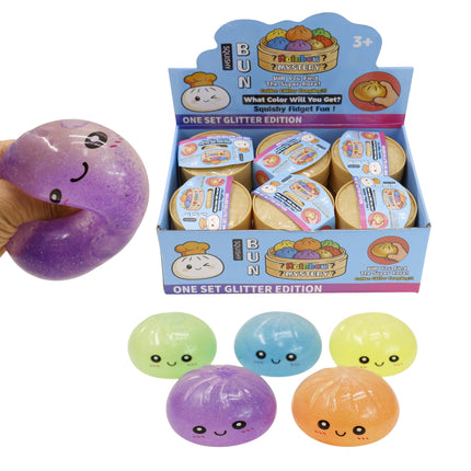 Mystery Glitter Jiggly Bun Squishy Dumpling  SS6417-7 (12PC)