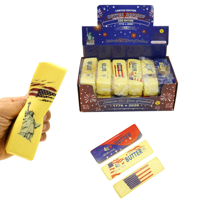 250th Patriotic USA Butter Soft Slow Rising Foam Squishy JT6506-24 (12PC)
