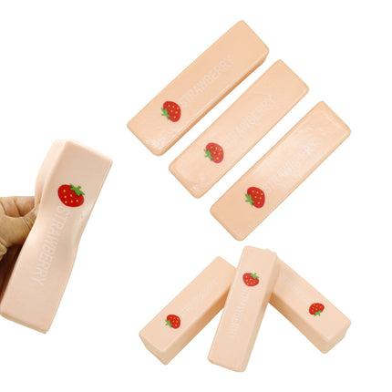 Pink Strawberry Butter Soft Slow Rising Foam Squishy JT6506-30 (12PC)
