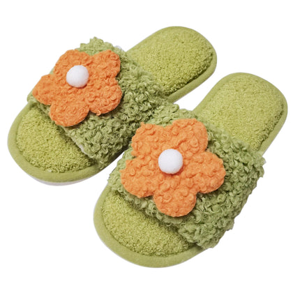 CUTE FLOWER FLUFFY HOME SLIDE SLIPPERS SS3429-42 (12PAIR)