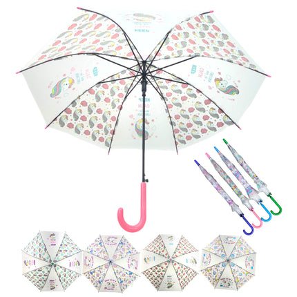 Kids Clear Animal Rainbow Umbrella UM5021 (12pc)