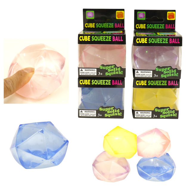 Diamond Fidget Filled Squishy Ball Toy JT6608-12 (12PC)