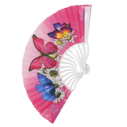 Butterfly Daisy Ombre Folding Hand Fan FN0373 (12PC)